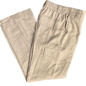 House of Harlow 1960 Linen Cargo Wide Leg Pants Size 6 New
